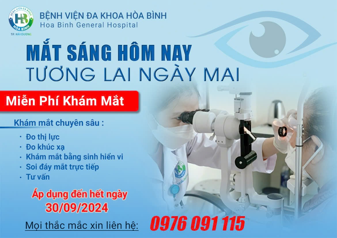 KHÁM MẮT MIỄN PHÍ - PHÁT HIỆN SỚM ĐỤC THỦY TINH THỂ VÀ CÁC BỆNH LÝ VỀ MẮT